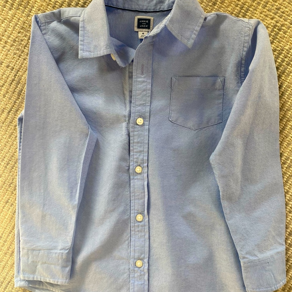 Janie and Jack boys button down shirt size 6